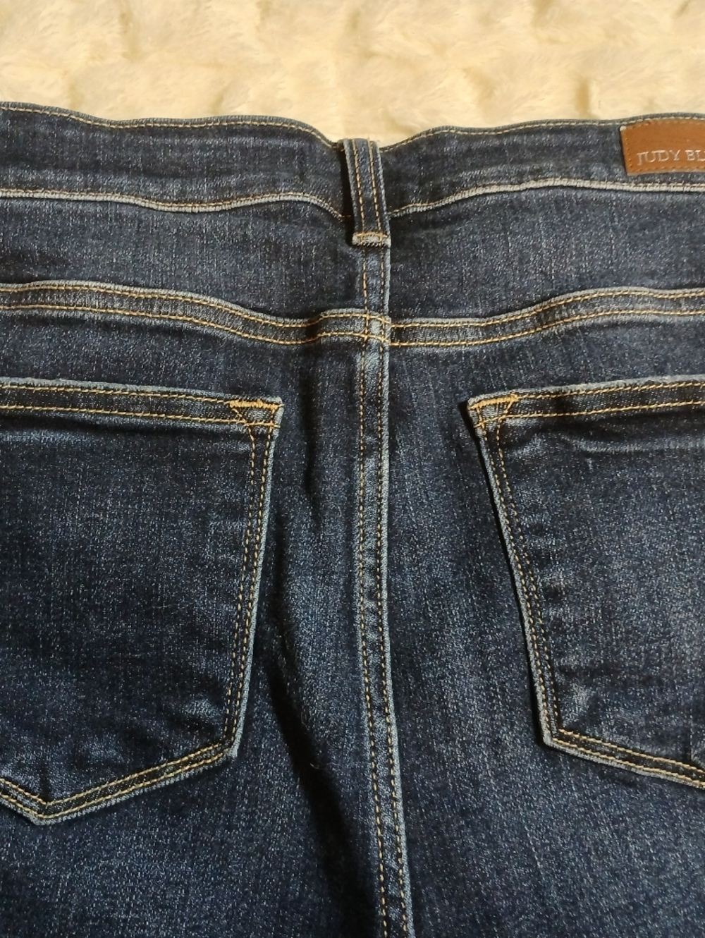 Judy Blue Distressed Cut Off Denim Shorts Womens Size L High Rise Dark Wash - Picture 3 of 8